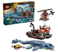 LEGO Jurassic World 77983 L’Attaque du Bateau par le Mosasaure - Dino Jouet dès 7 ans