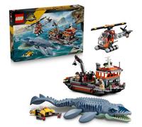 LEGO Jurassic World 77983 L’Attaque du Bateau par le Mosasaure - Dino Jouet dès 7 ans