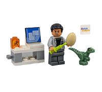 LEGO Jurassic World : Laboratoire du Dr Wu avec b b dinosaure et r sine d'ambre