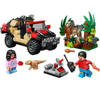 LEGO Jurassic World Raptor : Poursuite en 4x4 - 2 figurines de dinosaures, voiture, 2 minifigurines - Cadeau pour garçons et filles à partir de 6 ans, fans du film "La renaissance" - 76972