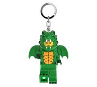 Lego KE224H Porte-clés lumineux - Costume de dragon vert - Figurine de 7,6 cm de haut, Vert, Large - 3 inches tall