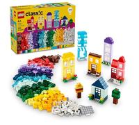 LEGO Maisons créatives classiques en brique pour enfants, jouet cadeau avec accessoires et maisons de poupée, jouet créatif pour jeunes constructeurs, garçons et filles à partir de 4 ans, 11035