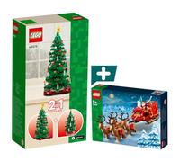 Lego - Kit de Noël 2024 - Sapin 40573 + Traîneau du Père Noël 40499 - Ensemble Lego