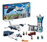 LEGO Set de jeu Base aérienne de la Police 60210 – Avion policier – Enfant Garçon