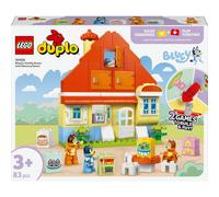 LEGO Duplo La Maison de Famille de Bluey et Le Jeu de Mémoire - Jouet Interactif Inspiré du Jeu de Société - 3 Figurines, Fenêtres & Roue Fonctionnelles - Cadeau pour Fille ou Garçon dès 3 Ans 10459