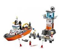 LEGO - Le bateau et la tour de contrôle des garde-côtes G