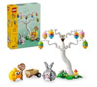 LEGO Le Lapin de Pâques et la Chasse aux œufs 40808 | Jeu de construction pour enfant 8 ans, figurines de lapin & oiseau, activité manuelle pour Pâques, idée cadeau, 140 pièces
