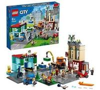 LEGO© - LEGO City 60292 Le centre-ville Jeu de construction avec moto, bicyclette, camion, plaques routières et miniatures G