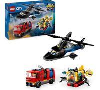 LEGO LEGO® City 60462 Set combiné avec hélicoptère, camion de pompiers et sous-marin 60462