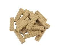 Lego Lot de 10 Briques Pierre 2 x 8 Picots » en Beige.