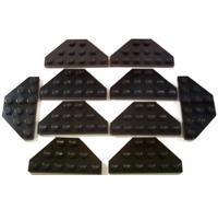 LEGO Lot de 10 plaques 3 x 6 Picots - Noir.