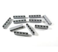 Lego Lot de 10 Technic Lift Bracelet 1 x 5 picots dans neuf - Gris clair.
