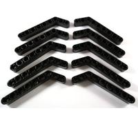 Lego Lot de 10 Technic Lift Bracelet 1 x 9 (7-3) en noir.