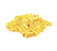 Lego - Lot de 100 blocs de construction classiques - 2 x 4 briques classiques - Briques de base (3001) (jaune clair)