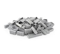 Lego Lot de 100 briques classiques 2 x 4 - Briques de construction individuelles dans un grand paquet - Pour plaque et boîte LEGO - Kit de démarrage - Briques basiques (3001) (gris clair)
