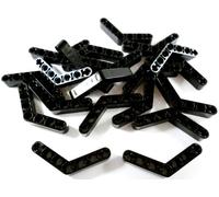 Lego Lot de 20 Technic Lift Bracelet 1 x 7 picots courbe (4-4) en noir.