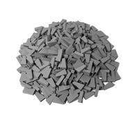 Lego Lot de 25 briques de toit inclinées Gris clair (4460b) 2 x 1 x 3 cm Convient pour toitures, maisons, MOC Compatible avec Lego City & Creator