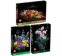 Lego Lot de 3 : 10311 orchidée, 10313 bouquet de fleurs sauvages et 10314 composition de fleurs séchées