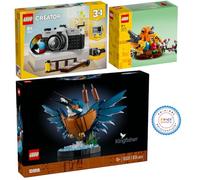 Lego Lot de 3 : 10331 martin-pêcheur, nid d'oiseau 40639 et caméra rétro 31147