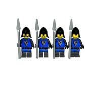 LEGO Lot de 4 figurines de chevalier du faucon noir (chevalier 3) - Kit de collection pour château de chevalier médiéval - Complément idéal pour les kits de construction LEGO 10305 31120 21325