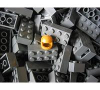 LEGO Lot de 50 briques Classic Basic City - Gris foncé - 3001 - 2 x 4 pierres - Gris foncé - Idéal pour les projets de construction créatifs et les projets LEGO - Parfait pour le plaisir de construire