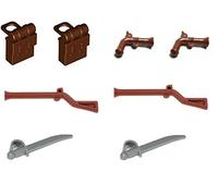 LEGO Lot de 8 accessoires pour figurines de soldat pirate de la Garde impériale