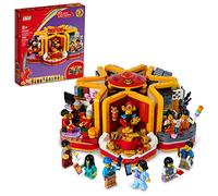 LEGO Lunar 80108 New Year Traditions Kit de construction pour enfants à partir de 8 ans 6 scènes festives et 12 mini figurines, y compris le dieu de la richesse (1066 pièces)