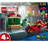 LEGO® Marvel 76287 Iron Man avec une Moto et Hulk, Set Avengers avec Minifigurines