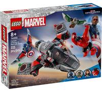 LEGO Set Marvel Captain America vs Hulk Rouge – Avion de chasse, minifigurines, dès 7 ans