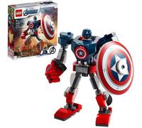 LEGO® Marvel Avengers 76168 L’armure robot de Captain America jeu incluant figurine pour garçon ou fille de 7 ans et plus
