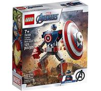 LEGO Marvel Avengers Classic Captain America Mech Armor 76168 Collectible Captain America Shield Building Toy, New 2021 (121 Pieces)