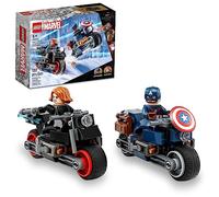 LEGO Set de construction 76260 Motos Black Widow & Captain America – 2 minifigurines, 6-8 ans