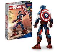 LEGO Marvel Captain America Construction Figure 76258 Buildable Marvel Action Figure, Posable Marvel Collectible with Attachable Shield for Play and Display, Avengers Toy for Boys and Girls Ages 8-12