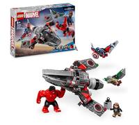 LEGO Set Marvel Captain America vs Hulk Rouge – Avion de chasse, minifigurines, dès 7 ans