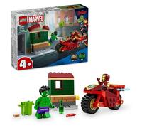 LEGO Set de construction 76287 Iron Man avec une moto et Hulk – Marvel, véhicule & minifigurines