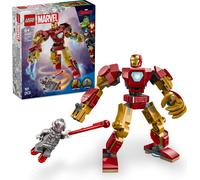 LEGO Marvel Iron Man Mech vs. Ultron - Jouet de super-héros avec 2 mini-figurines - Figurine d'action avec bras, jambes et doigts mobiles - Cadeau pour garçons et filles à partir de 6 ans 76307