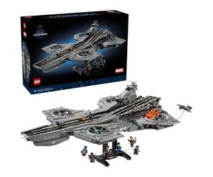 LEGO Marvel L’héliporteur du Shield 76354 | Set pour adulte, décoration DIY pour étagère, 6 minifigurines dont Captain America et Nick Fury, idée cadeau, 3057 pièces