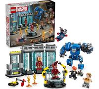 LEGO Marvel Laboratoire d'Iron Man : Salle des Armures - Jouet de super-héros avec une figurine de Mech, 5 minifigurines dont Aldrich Killian - Cadeau Avengers pour garçons et filles à partir de 8 ans