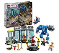 LEGO Marvel Le Laboratoire d’Iron Man : la Salle des Armures - Jeu de Construction avec Robot et 5 minifigurines Dont Aldrich Killian & Robot Dum-E - Cadeau Avengers, garçon ou Fille dès 8 Ans 76315