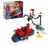 Lego Marvel Motorcycle Chase : Spider-Man vs. Doc Ock, Jouet à Construire pour Enfants avec tireurs de Clous et Web Blasters, 2 Figurines Marvel, Jouet Super héros, Cadeau pour garçons et Filles âgés