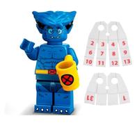 LEGO Marvel Series 2 Minifigure : Beast Minifigure with LEGO Calendar Man Capes - Superheroes 71039