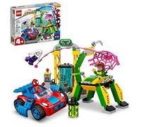 LEGO Marvel Spidey and His Amazing Friends Spider-Man at Doc Ock’s Lab 10783 Building Kit; Super-Hero Playset with Spider-Man, a Vehicle and 2 Other Minifigures; Gift for Kids Aged 4+ (131 Pieces)