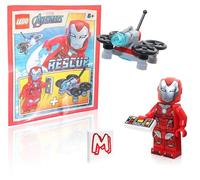 Lego Marvel Super Heroes Avengers Infinity War Minifigure - Iron Rescue (Pepper Potts) en Red Armor avec drone 76164