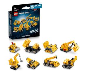 LEGO Mighty Machines - Ensemble complet LEGO 42233 avec tous les 8 modèles | LEGO Technic Série de véhicules de construction, 8 x 42233 LEGO pelleteuse, bétonnière, grue, à collectionner, série complète
