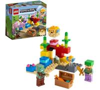 LEGO® Minecraft 21164 Le Récif Corallien, Jouet avec Figurines d'Alex, un Zombie et une Épée