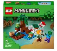 LEGO Jouet de construction 21240 Minecraft Aventures dans le Marais, figurines Alex et Zombie
