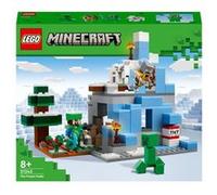 LEGO Jeu Minecraft 21243 Les Pics Gelés - Steve, Creeper, Chèvre, TNT - 8 ans