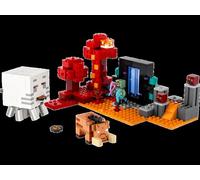 LEGO minecraft 21255 L'embuscade au portail du Nether Idée Cadeau,Maquette,Décoration Maison