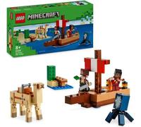 LEGO Minecraft 21259 Le Voyage du Bateau Pirate, Set de Construction et d'Exploration