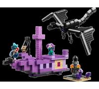 LEGO minecraft 21264 Le dragon et le navire de l’Ender Idée Cadeau,Maquette,Décoration Maison